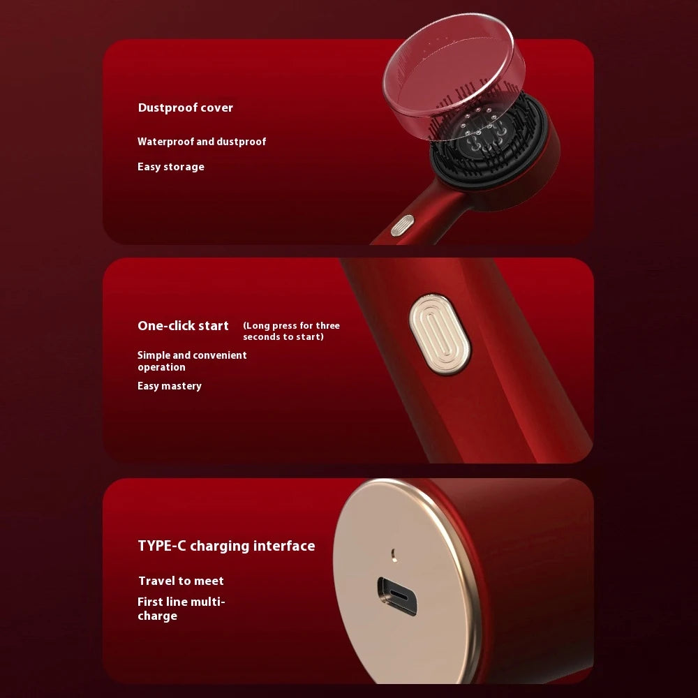 Electric Microcurrent Massage Comb Portable Hair Follicles Comb Scalp Oil Applicator Head Massager Hair Growth Anti Loss Care