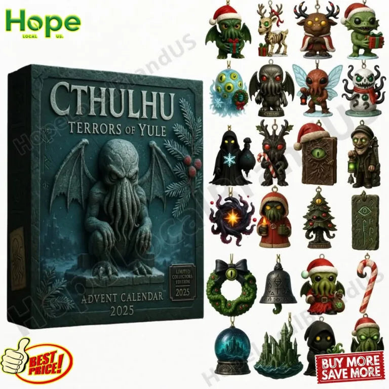 Christmas Decoration 2025  Cthulhu: Terrors of Yule – Advent Calendar : Coastal Holiday Decor Calendario Adviento Elf Gift