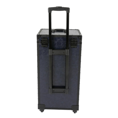 Artist Makeup Case Trolley Universal Casters with 4 Keys Rolling Nail Tech Makeup Cart Travel Box for Makeup Hairstylists