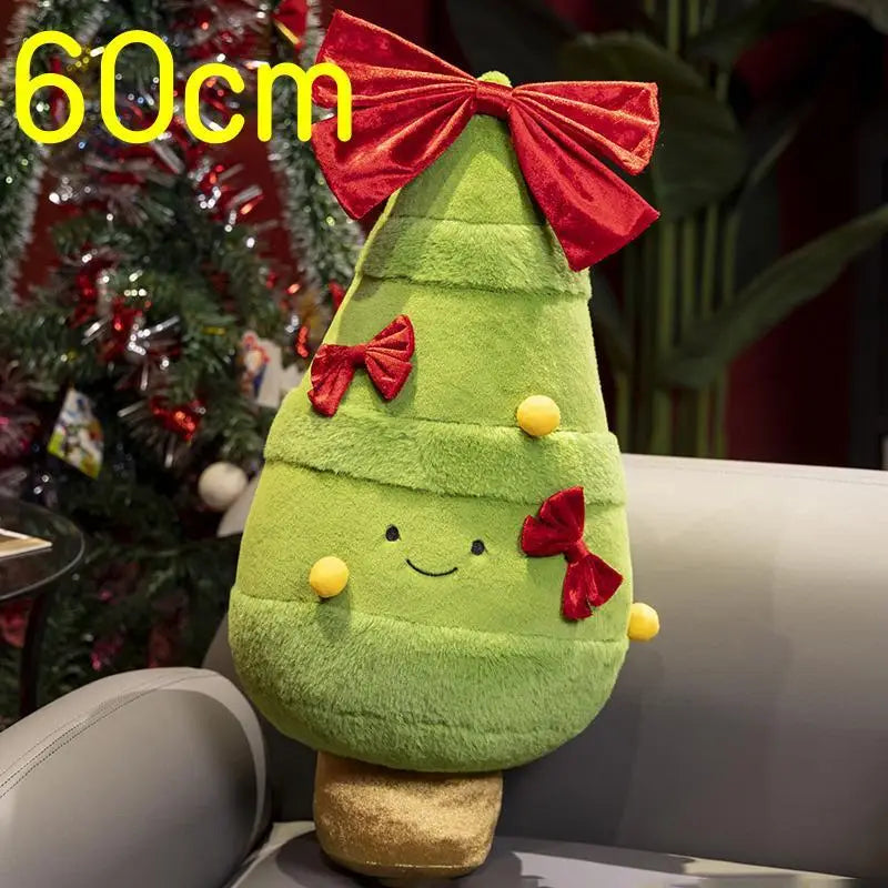 Christmas Decoration Ginger Bread Plush Pillow Stuffed Santa Claus Snowman Doll Christmas Tree Garland Cushion Best Gifts