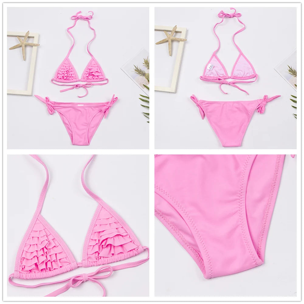 7-14Year Butterfly Print Child Bikini Set 2025 Girls Swimsuit Swimwear For Kids Summer Brazilian Teen Baby Swimming Suit Biquini