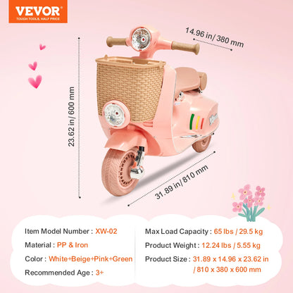 VEVOR Kids Ride On Motorcycle 6V/12V Battery Powered Electric Motorcycle Trike with Speed 2mph  Ride on Toys for Children Gifts
