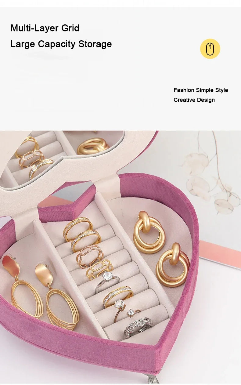 Pink Sofa Shape Jewelry Box Beautiful Case Fashion Jewellery Store Showcase Holder Organizer