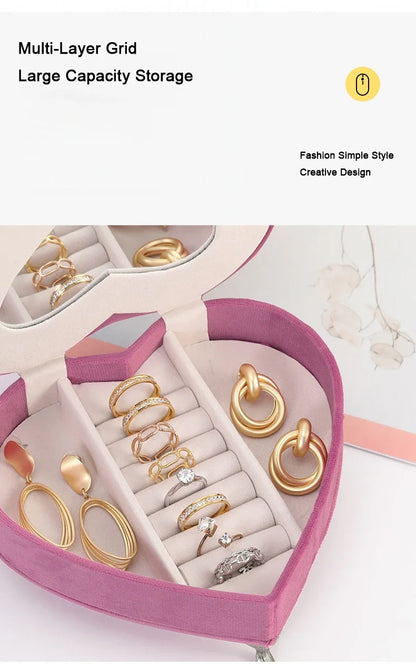 Pink Sofa Shape Jewelry Box Beautiful Case Fashion Jewellery Store Showcase Holder Organizer