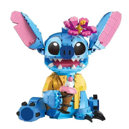 Disney Stitch Angel CP Building Blocks 2025-Large Piece Cartoon Toys Moving Ears Kids Assembly Birthday Gift for Boys Girls