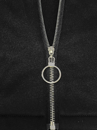 Autumn and Winter Women's Clothing Casual and Fashionable Contrasting Three-color Spliced Hooded Jacket Women's Clothing