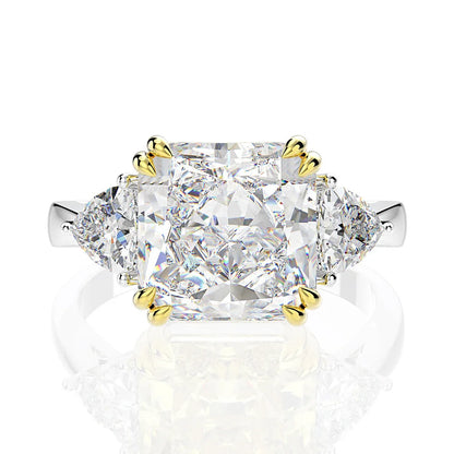 Luomansi 10*10MM Crushed Ice High Carbon Diamond Ring 100%-S925 Silver Ladies Jewelry Wedding Party Crystal Gift