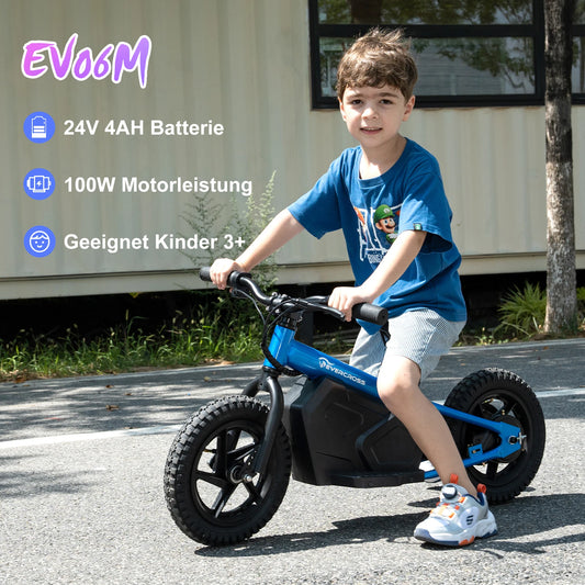 EVERCROSS Electric Balance Bike for Kids,100W Toddler Bike with12"Tires,24V4AH Electric Motorcycle,Gift Bike for 3+Boys Girls,UL