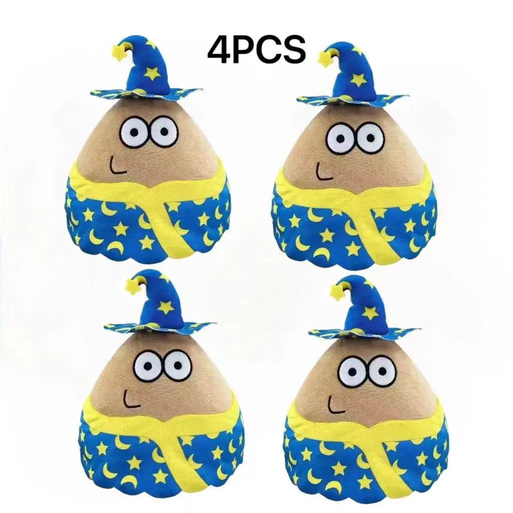 Alien Pou Plush Toy, Black Hat Gentleman Pou Plush, Alien Stuffed Doll Birthday Easter Children's Day Halloween Christmas Gift