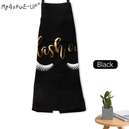 Eyelash  Apron Adult Home Cooking Baking Cleaning Aprons Bibs Women Kitchen Eyelash Extension Makeup Tools