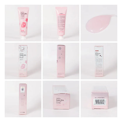 Sakura Peeling Face Mask Deep Cleansing 24k Gold Blackhead Removed Tear Off Mask Repairing & Smoothing Facial Skin Care 50g