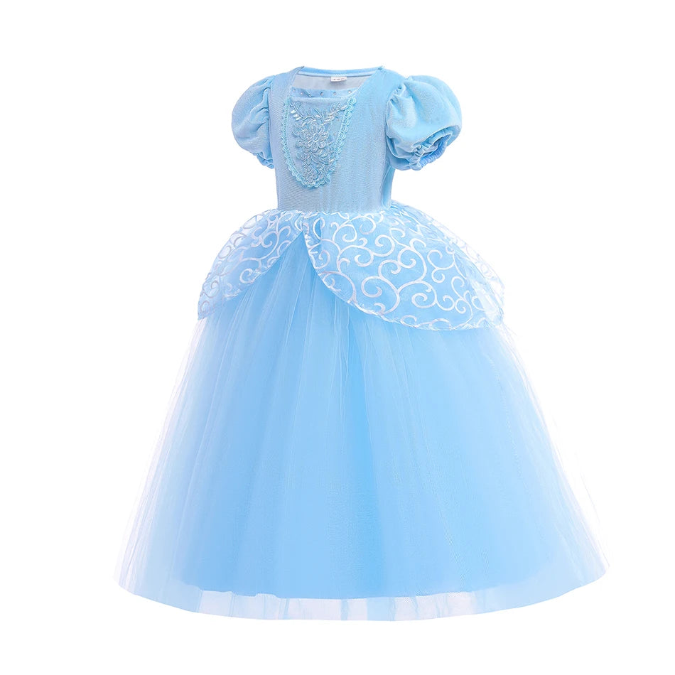 Kids Cosplay Costume Girl Summer Pageant  Fantasy Children Cinderella Carnival Clothes Princess Birthday Dress 2-10 Year