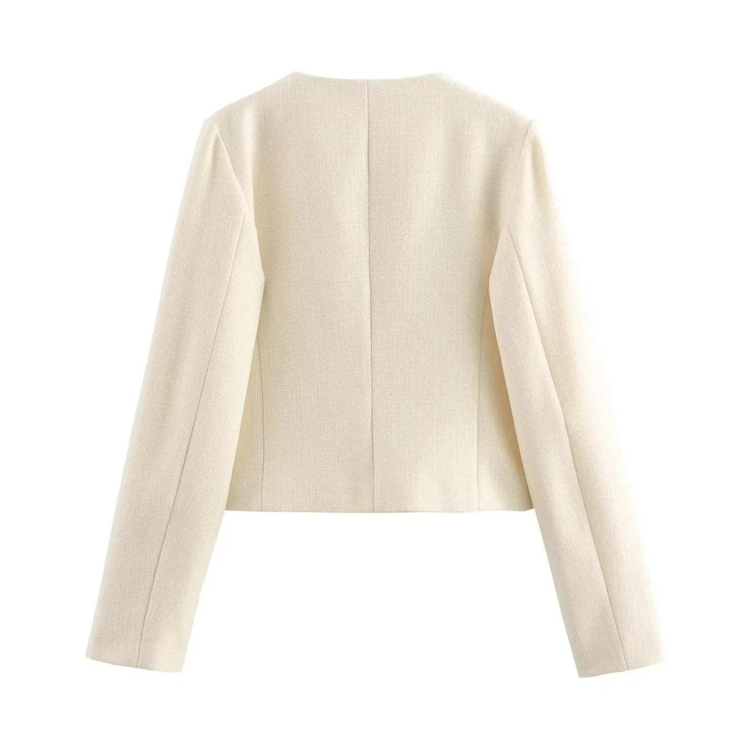 2025 New Woman Jackets Outerwears Long Sleeve Cropped Fashion Jacket for Women Button Short Coats Elegant Women's Coat