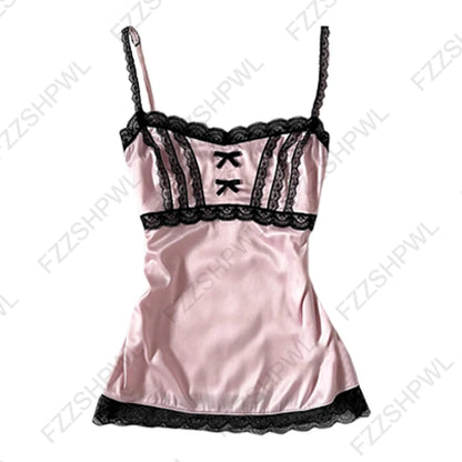 Y2K Retro Harajuku Women's Camisole Top Sexy Slim Chic Casual Crop Top Grunge Punk Hip Hop Gothic Aesthetic Emo Girls Streetwear