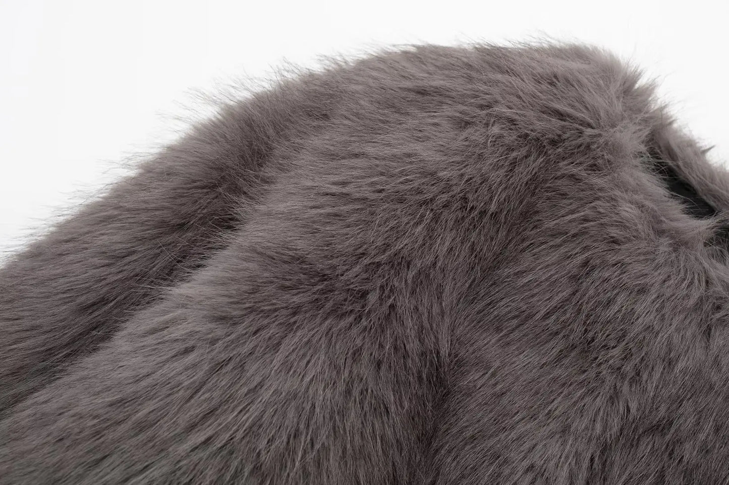 HH Women Winter Fashion Artificial Fur Effect Short Jacket Coats Female O-Neck Vintage Long Sleeve Loose Warm Top Streetwear