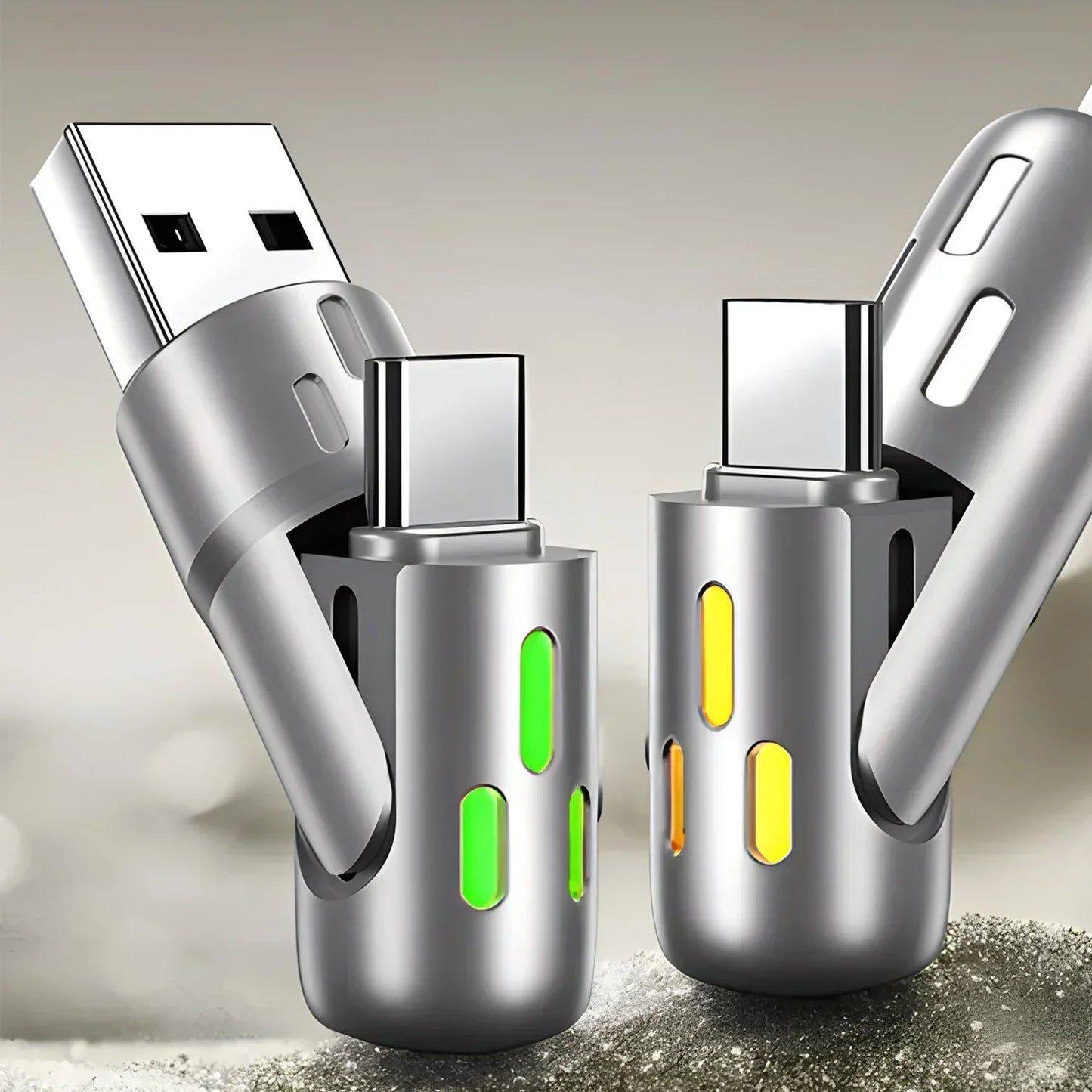 PD 240W 4-in-1 Multi Port Fast Charging Cable 3A USB/C To Type C/Phone Fast Sync Charger Adapter Compatible with Laptop/Tablet