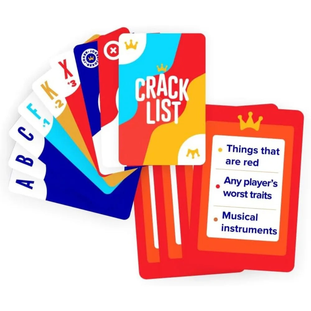 Crack List The Crack You Up Categories Card Game Teens and Adults Family Board Games Best Family Card Game