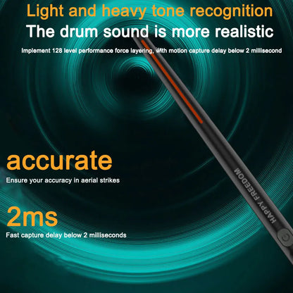 Electric Air Drumsticks Portable Electronic Virtual Air Drum Drumsticks Pedals Virtual Reality Drum Kit Gift for Adults Kids