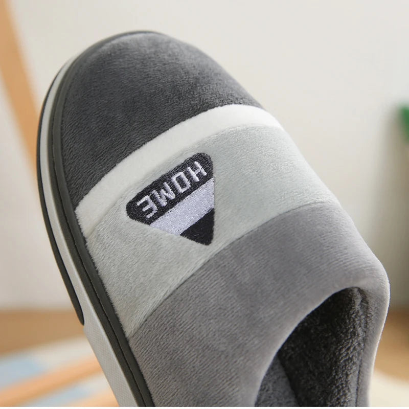 Winter Footwear Flat New Women Thick Indoor Home Non Slip Versatile House Shoes Warm Plush Cotton Slippers For Men