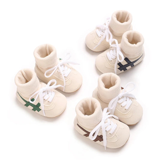 Spring and Autumn Baby Shoes for Boys and Girls 0-1 Years Old Shoes and Socks Do Not Drop Soft Bottom Anti Slip Sneakers 6-12M