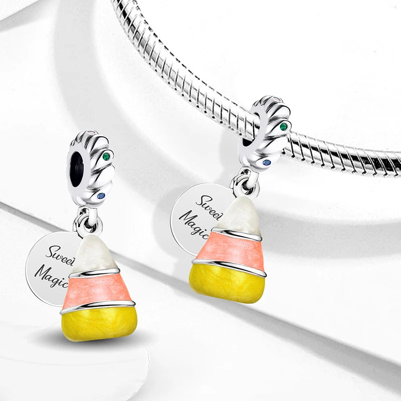 925 Sterling Silver Sunflower Halloween Lizard Pumpkin Pendant Bead Diy Bracelet Bangle Making Gift Of High Quality Fine Jewelry