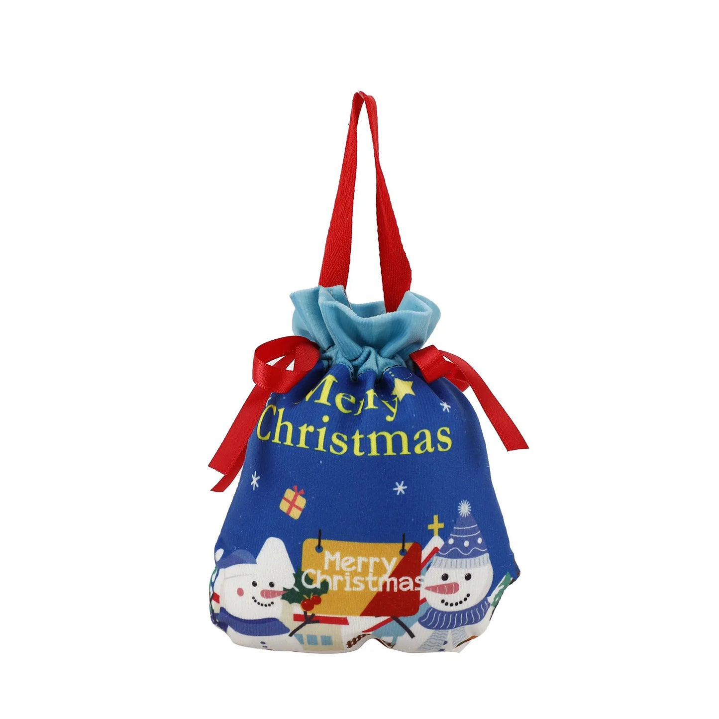 New Year Christmas Eve Apples Packaging Bag Velvet Drawstring Gift Bag Portable Handheld Candy Bag for Kids Gifts Bag