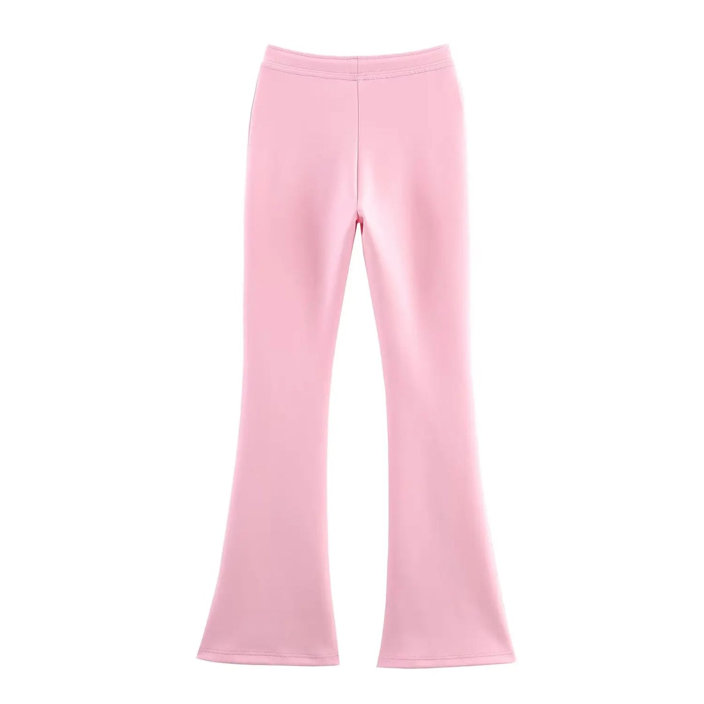 HH Women Casual Solid Coat Flared Pants Suits Long Sleeve Zipper Bomber Jackets 2025 New Fashion Lady Chic Outfit 2 Piece Set