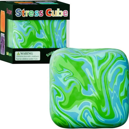 Needoh Nice Cube Swirl Sensory Toy with a Super Solid Squish Unique Swirling Color Blend - Ages 3 and Up Party Supplies