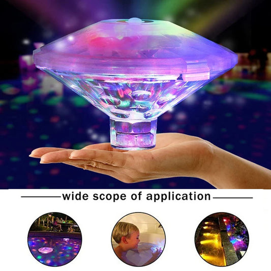 Floating LED Pool Light With Colorful Diamond Shaped Waterproof RGB Light Suitable For Decorating Bathtubs Ponds Fish Tanks