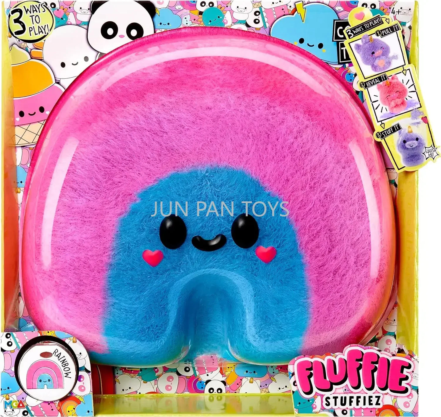 Original Fluffie Stuffiez Collectible Plush DIY Kids Toy UNICORN PANDA ICE RAINBOW Fur Pulling Soft Girl Toys Christmas Gift 1pc