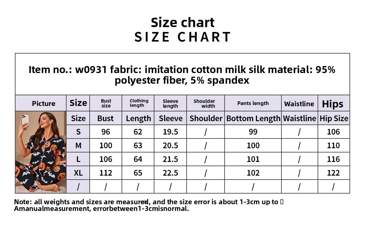 Women's Pajamas Set Pijama Pajama Sets Sleepwear Women's Home Clothes Woman Halloween Womens Suit Sleep Lounge Underwear