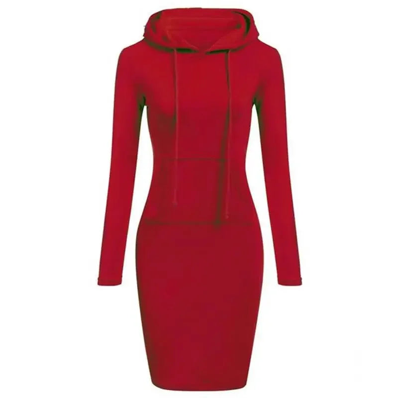 Autumn Ready Ladies Hooded Dresses Blending Hoodie and Sweatshirt Elements in Women Fashionable Clothing