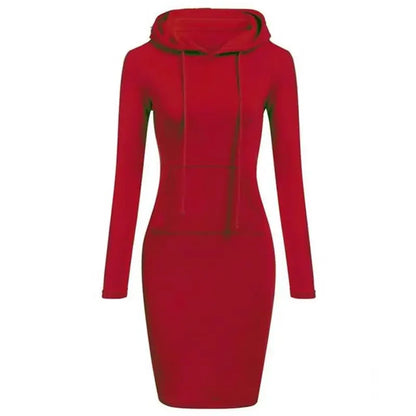 Autumn Ready Ladies Hooded Dresses Blending Hoodie and Sweatshirt Elements in Women Fashionable Clothing