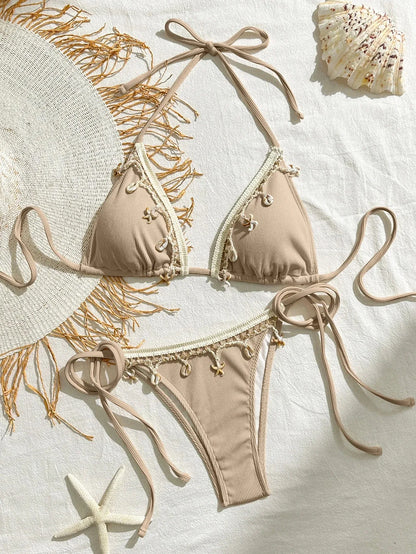 Peachtan thong bikini women push up beach swimwear 2 piece swimsuit women bikini bathing suit summer women beachwear