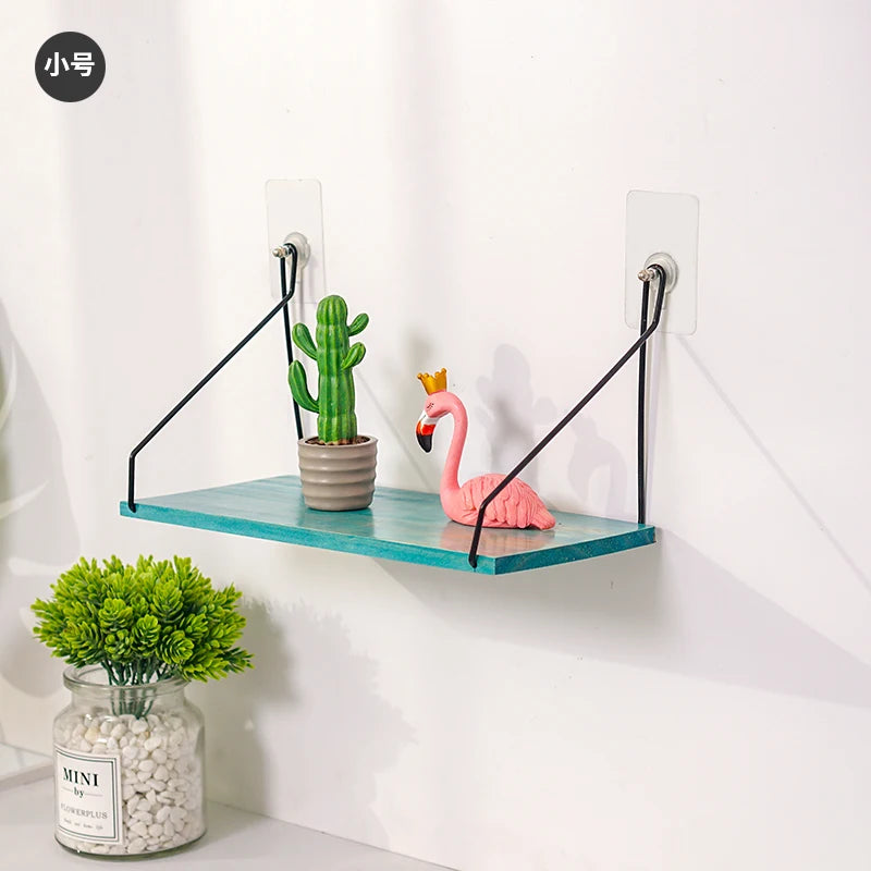 Nordic Wooden Wall Hanging Shelves Living Room Decor Display Stand Home Wall Decoration Bedroom Storage Shelf