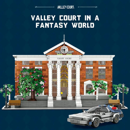 4269PCS Movie Valley Court Building Blocks City Retro Future Courthouse Mall Architecture Modular Model Toy Kit Adults Xmas Gift