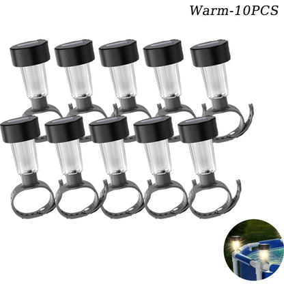 6 packages Solar Pool Light Frame on the ground for swimming pool outdoor pool fence decorative accessories Waterproof LED