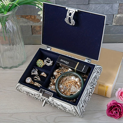 1pc Creative Jewelry Storage Box, High-end Large Capacity Jewelry Box, Three-dimensional Lock Buckle Jewelry Box, Art Box