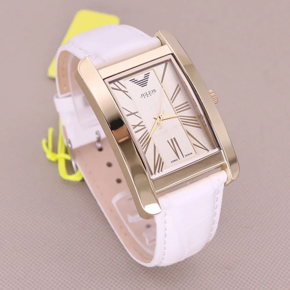 Classic Women's Men Watch Japan Quartz Hour Fine Fashion Bracelet Luxury Brand Leather Clock Girl's Birthday Gift Julius No Box