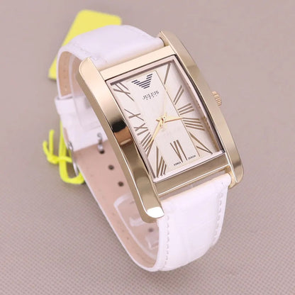 Classic Women's Men Watch Japan Quartz Hour Fine Fashion Bracelet Luxury Brand Leather Clock Girl's Birthday Gift Julius No Box