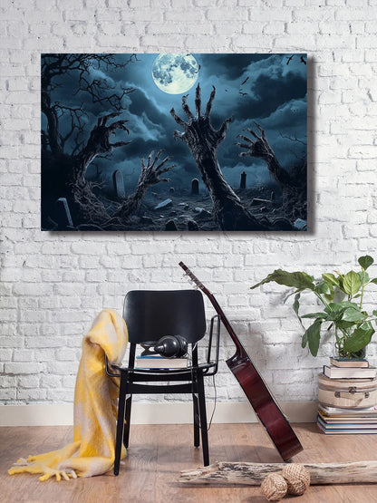 Frameless oil painting, bizarre horror art painting, suitable for living room and dining room wall decoration of home and offi