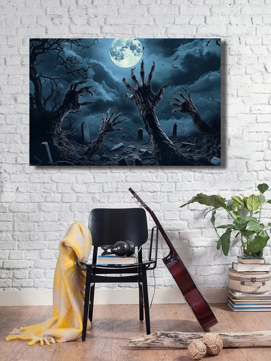 Frameless oil painting, bizarre horror art painting, suitable for living room and dining room wall decoration of home and offi