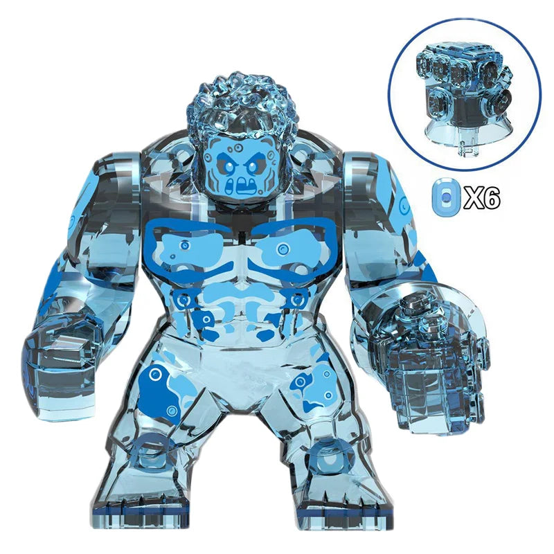 Building Blocks Marvel Transformation Figures Big Goblin Spiderman Iron Man Venom Captain Hawk Deadpool Technic Armor Gift Toys