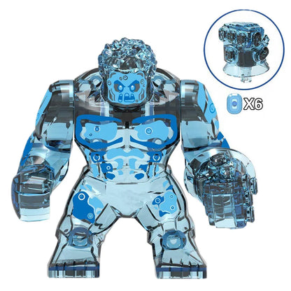 Building Blocks Marvel Transformation Figures Big Goblin Spiderman Iron Man Venom Captain Hawk Deadpool Technic Armor Gift Toys