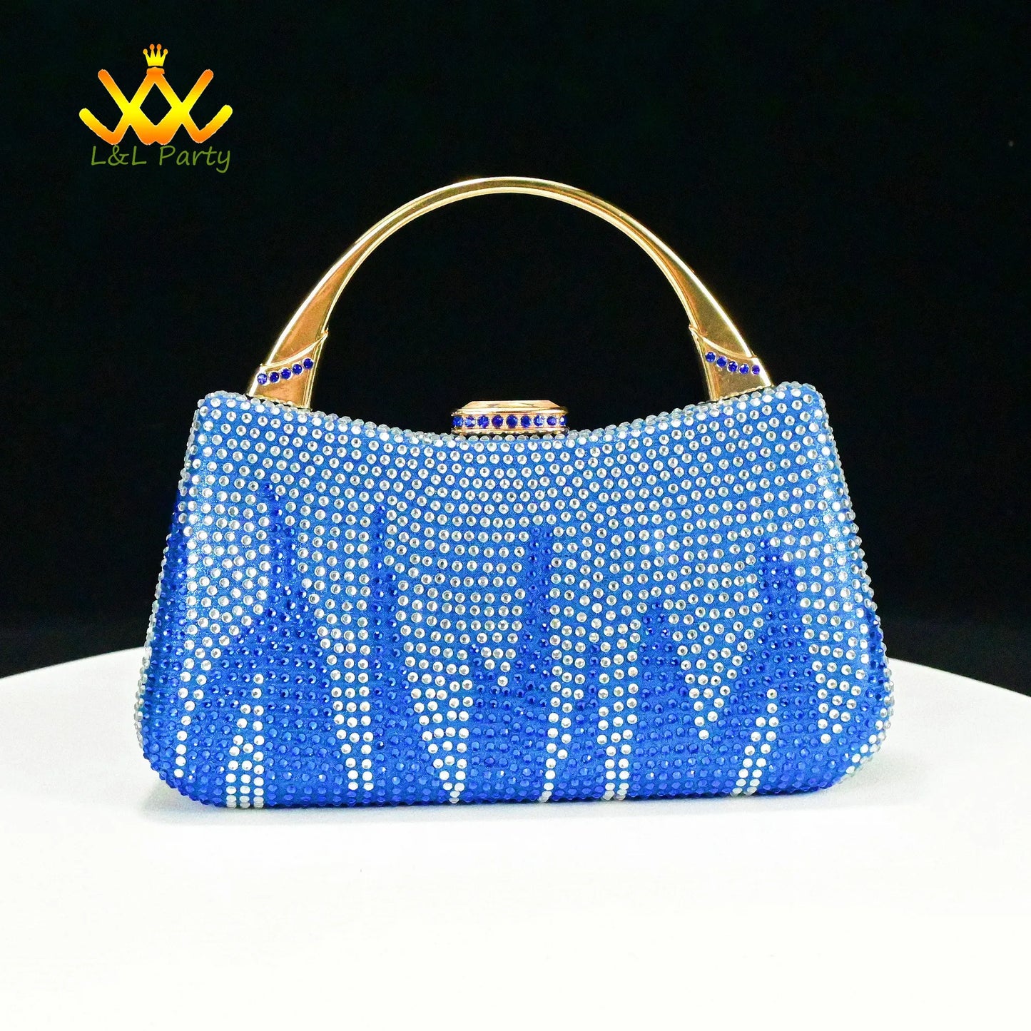 EtherealBe Gold Rhinestone Fashionable shoes and bag set