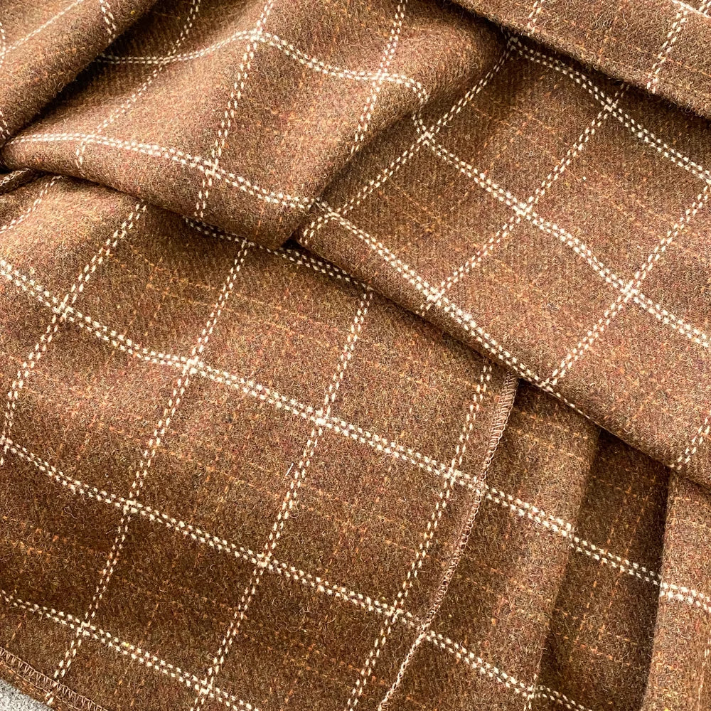 High Quality Fall Winter Women Sweater Overalls Dress Sets Casual Knitted Tops +Plaid Woolen Dress 2 Piece Sets Outfits Female