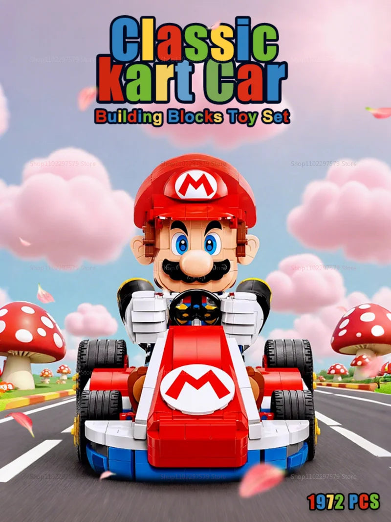 NEW 1972 PCS Racing Kart Car Building Blocks Set Kids Adults DIY Brick Kids Educational Toy Birthday Christmas Gift for collect