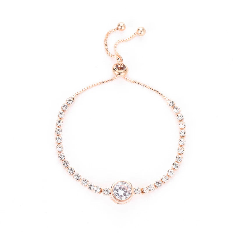 Luxury Blue Zircon 18K Gold Plated Women's Bracelet 2023 New Fashion Retro Zircon Bracelet Wedding Party Jewelry Gift