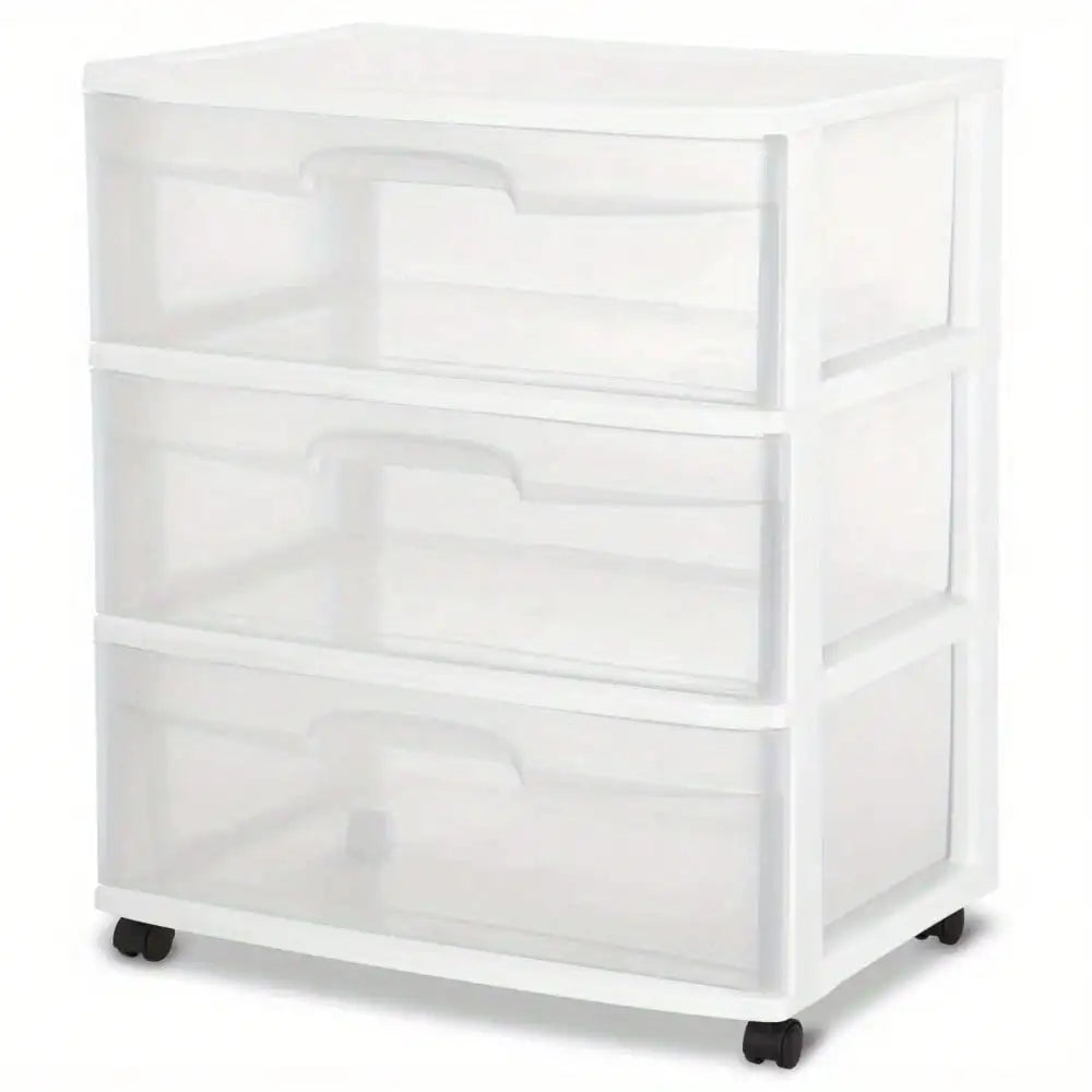 Large home 3-type drawer storage trolley, which can even be doubled as a bedside table, allows for clear identification of items