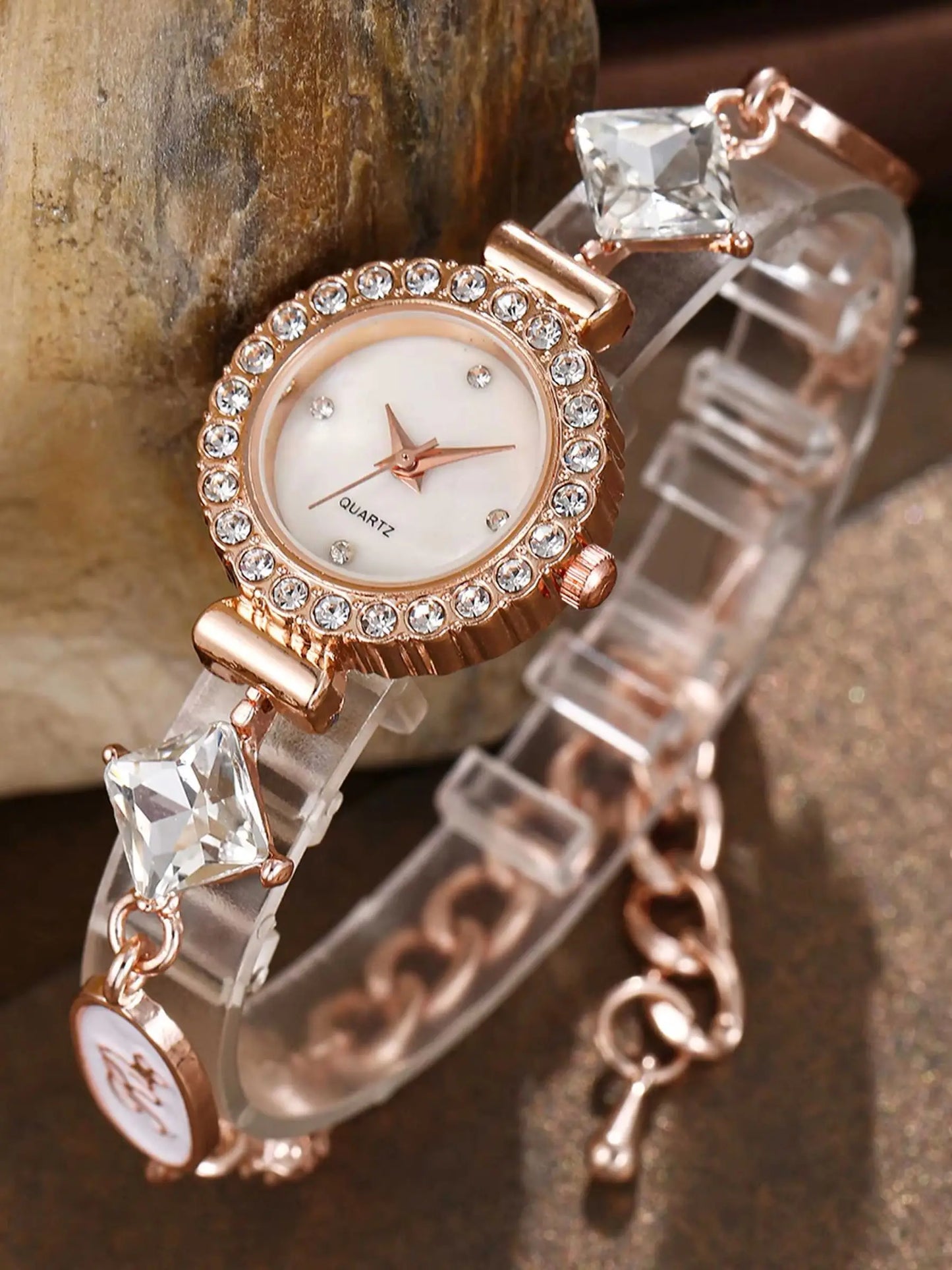 Exquisite women's bracelet watch set, 3 pieces/set women's watch combination, ideal gift for her